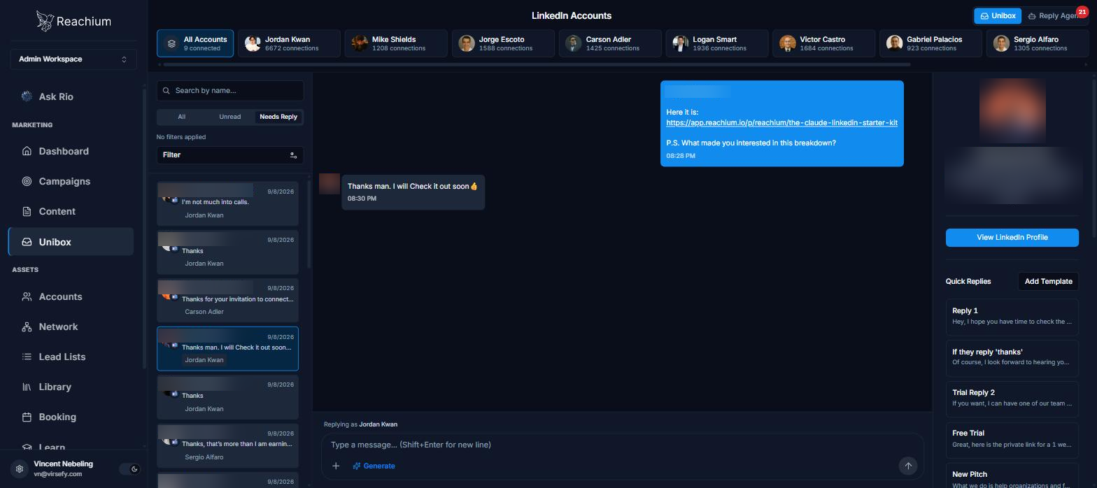 The document delivered by DM, the reply, and the Generate button waiting for a human to press it.